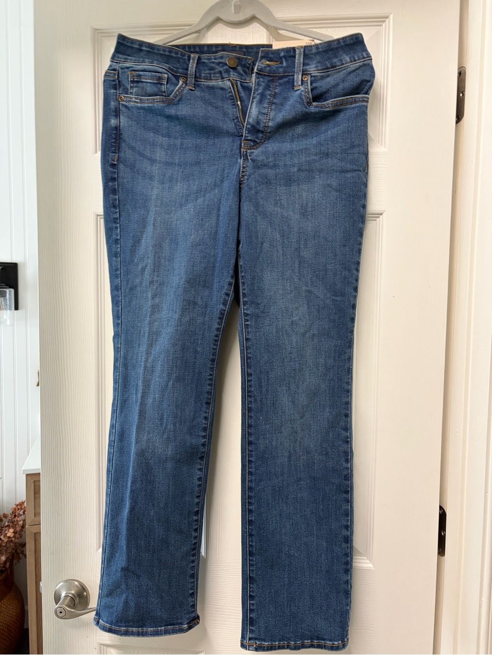 NYDJ Classic High Rise Presidio Wash Straight-Leg Jeans